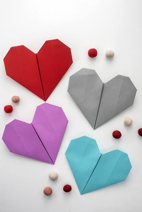 Love Heart Paper Art Origami - 50 hearts ♥️