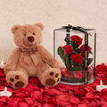 Teddy Bear and Forever Rose Gift Set