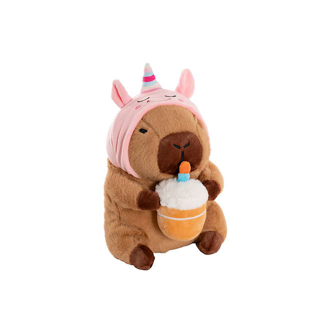 Capybara Cupcake & Unicorn Hat (25cmST)