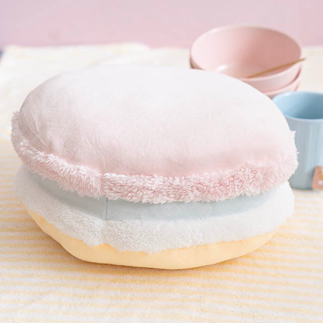 Macaron Cookie Squish Pillow Pink (30cmD)