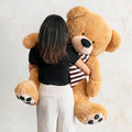 Giant Teddy Bear w Striped Bow Brown (115cmHT/80cmST)