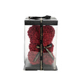Amore Rose Bear Dark Red (25cmH)