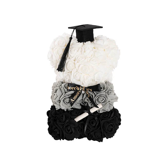 Amore Graduation Rose Bear(25cmH)