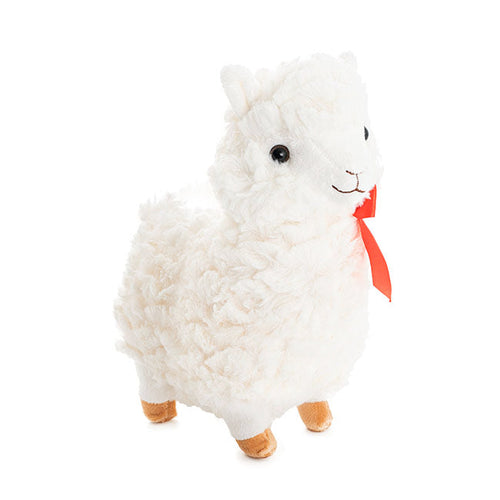 Fuzzy Wuzzy Plush Llama — White (24cm High)