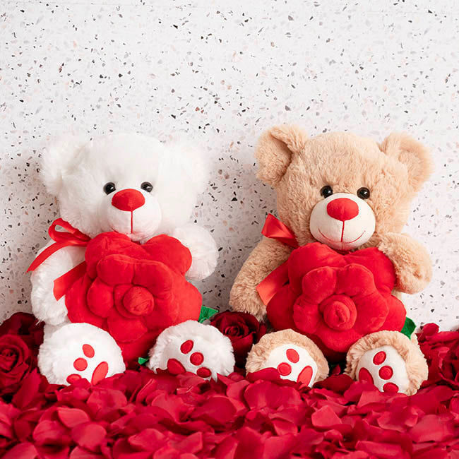 Teddy Bear Rose Plush Toy Brown (30cmST)