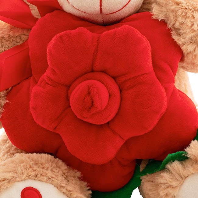 Teddy Bear Rose Plush Toy Brown (30cmST)