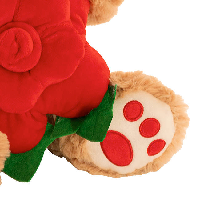 Teddy Bear Rose Plush Toy Brown (30cmST)