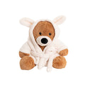Teddy Bear w Bathrobe Brown (25cmST)