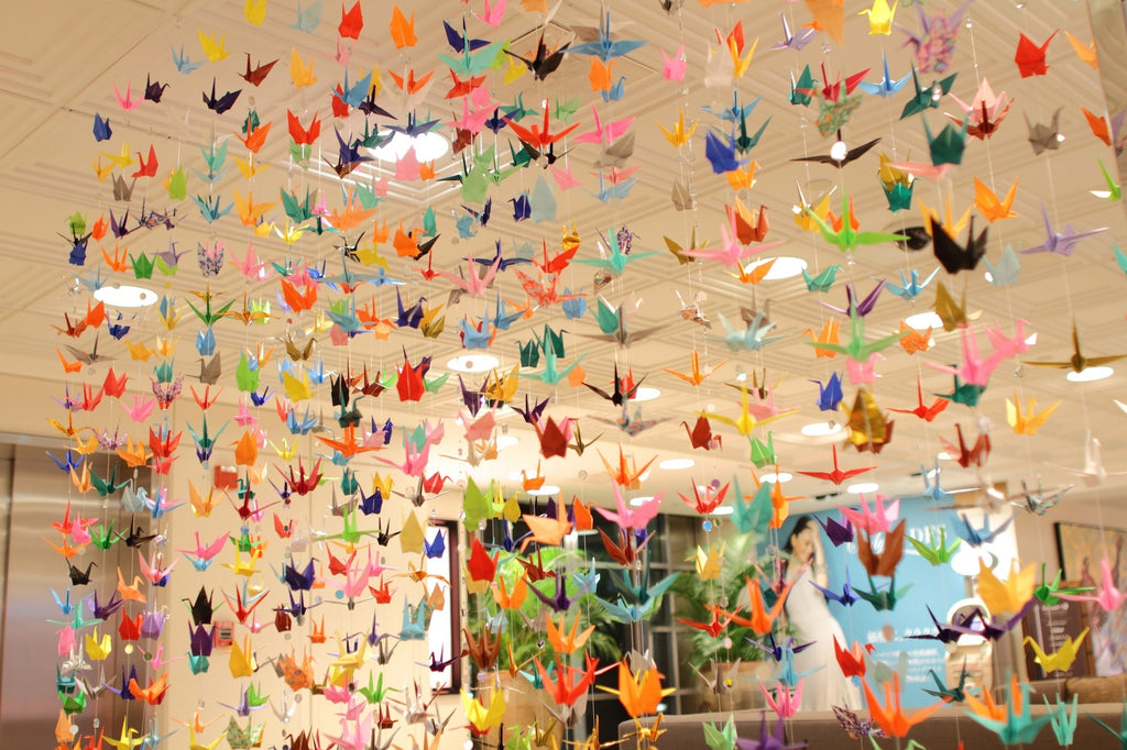 Paper Art Gift Box 🎁 50 paper cranes