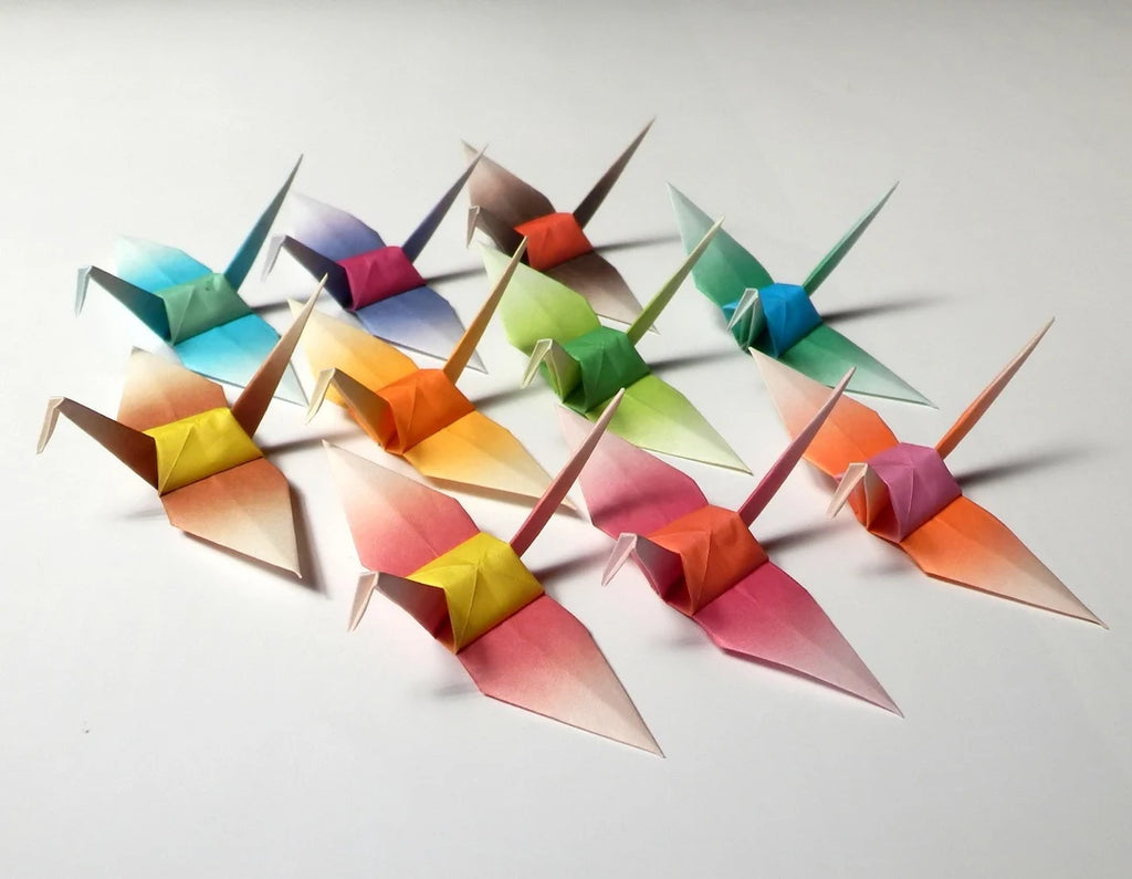 Paper Art Gift Box 🎁 50 paper cranes